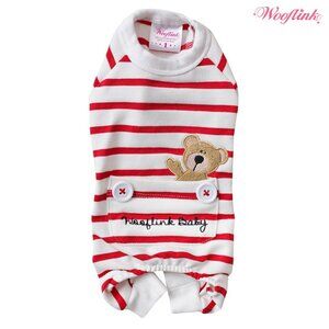 Teddy Bear 2 Doggie Jammies by Wooflink - Size 4 NEW RED